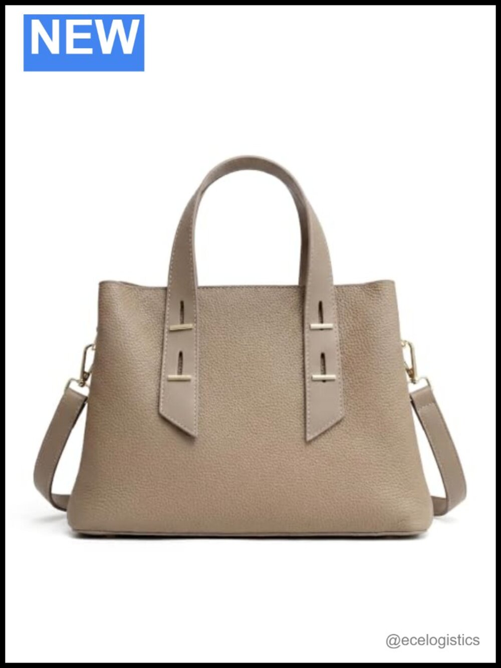 Women's Top Grain Leather Satchel Bag, Top-Handle Shoulder Purse with